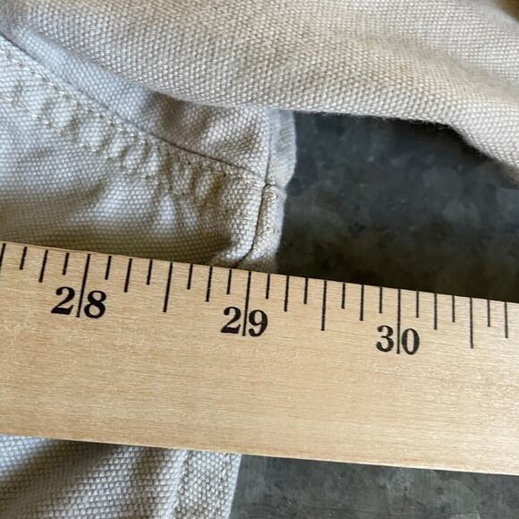 Vintage Lee Bernese Mountain Dog Painted Denim Button Up Shirt Mens XXL Tan 90s - Picture 8 of 9